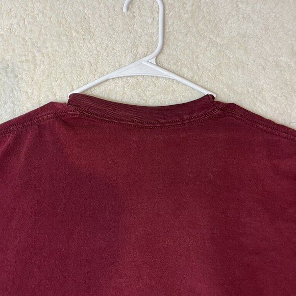 Vintage Bald Eagle T-Shirt Mens XL Jerzees Made In USA Maroon Graphic Logo - Picture 11 of 11